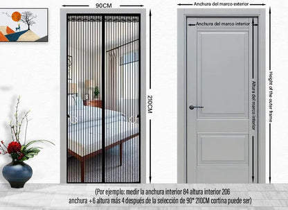 Cortina de puerta mosquitera magnética - Promo 2x1