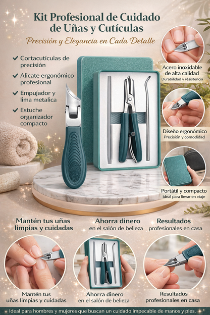 Kit Profesional de Cuidado de Uñas y Cutículas – Precisión y Elegancia en Cada Detalle + Envío Gratis!